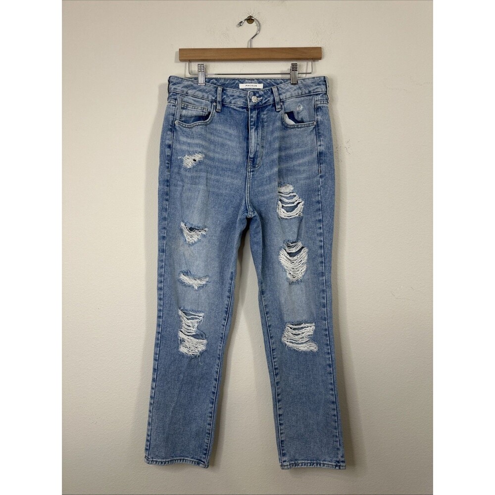 PacSun High Rise Distressed Mom Jeans Womens Size 28 Medium Wash Denim New